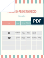 Horario-Primero Medio PDF