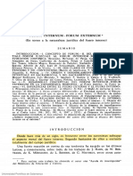 Forum Internum Forum Externum en Torno A La Naturaleza Jurídica Del Fuero Interno - Unlocked PDF