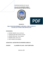 Informe N°4 - Reaccion de Esterificacion Del Acido Acetico y Etanol en Un Reactor Batch