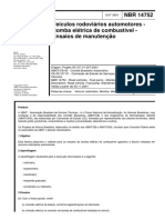 NBR 14752 - Bomba Elétrica de Combustível