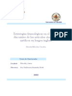 Estrategias Fraseologicas en El Genero Discursivo de Los Articulos Cientificos Medicos en Lengua Inglesa 0 PDF