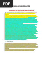 Experiment & Simulation Based Research: A Good Methodology (Fyp2)