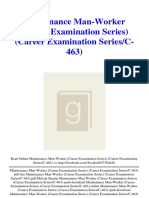 Maintenance Man-Worker (Career Examination Series) (Career Examination SeriesC-463)