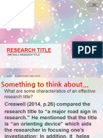 Writing Research Title
