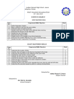 Luakan National High School-Annex San Ramon Dinalupihan, Bataan First Grading Examination SY: 2018-2019 Science Grade-9