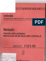 I13!1!02 - Normativ Pentru Area Instalatiilor de Incalzire Centrala