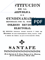 Constitucion, Republica de Cundinamarca 1812