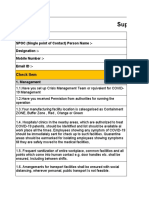 Supplier Readiness Review Sheet