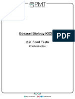 Edexcel Biology IGCSE: 2.9: Food Tests