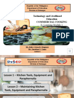 Technology and Livelihood Education Commercial Cooking: E-Learning Module 1