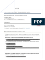 Autoevaluación Unidad VII - Documentación de Aud.