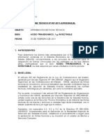 Informe Técnico #007 - 2011-APR/SSIN/LBL: Subdirección de Subasta Inversa