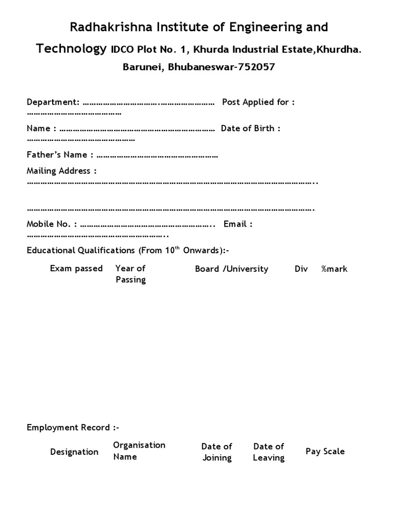 Form | PDF