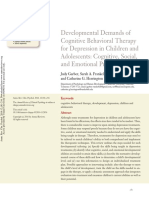 Developmental Demands of Cognitive Behavioral Therapy For Depression in Children and Adolescents: Cognitive, Social, and Emotional Processes