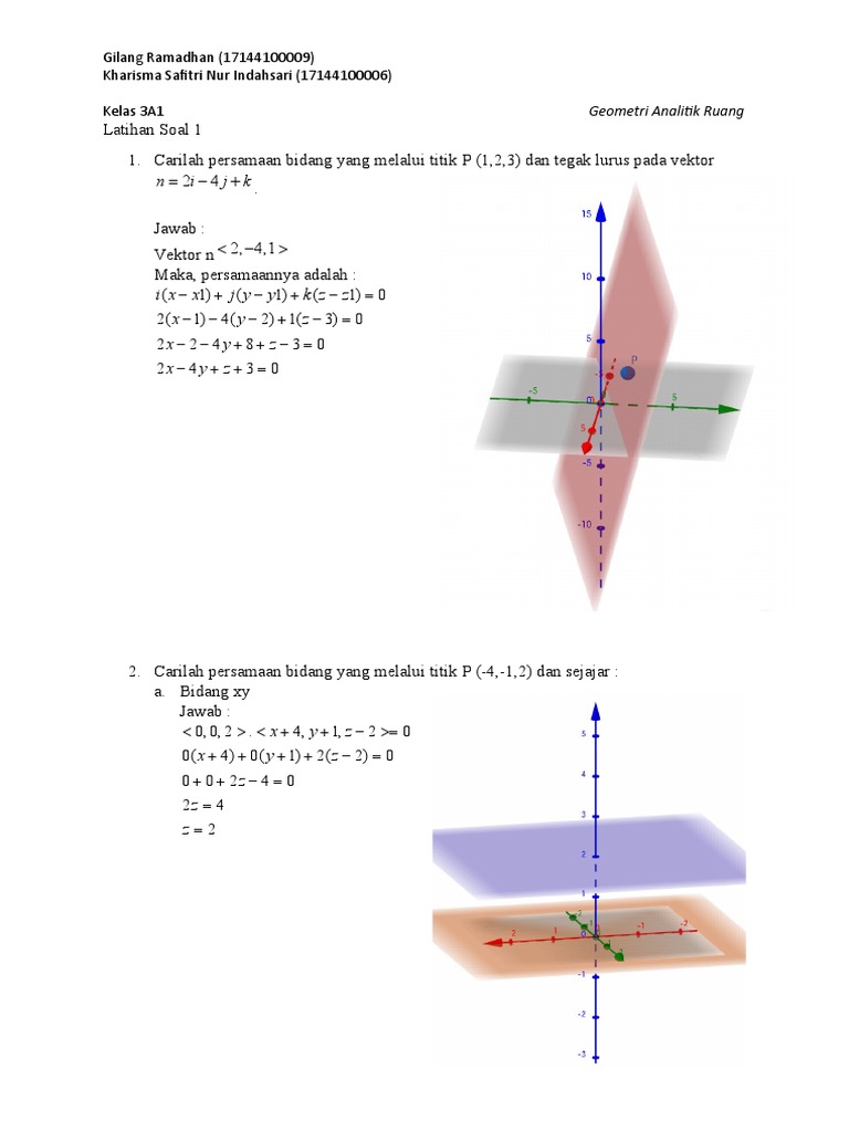 Persamaan Garis dan Bidang dalam Geometri | PDF | Metode & Bahan Ajar