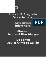 Pregunta Dinamizadora Unidad 3 Estadística II PDF