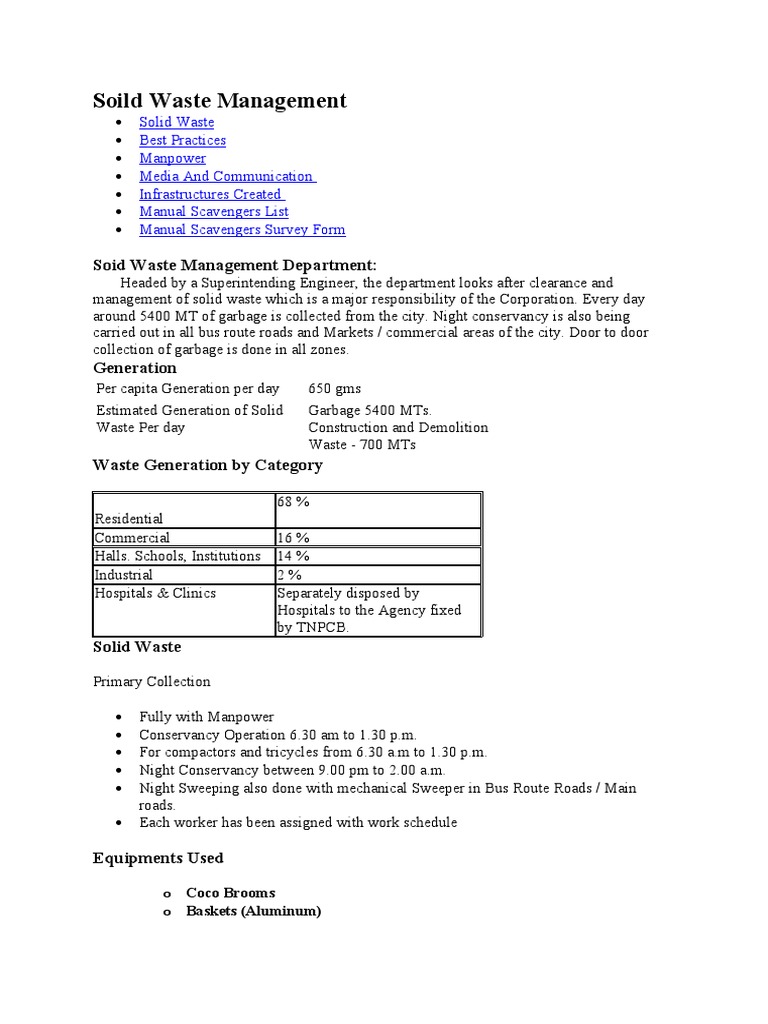 Soild Waste Management | PDF | Municipal Solid Waste | Landfill