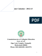 Academic Calendar For 2012-13 - New PDF