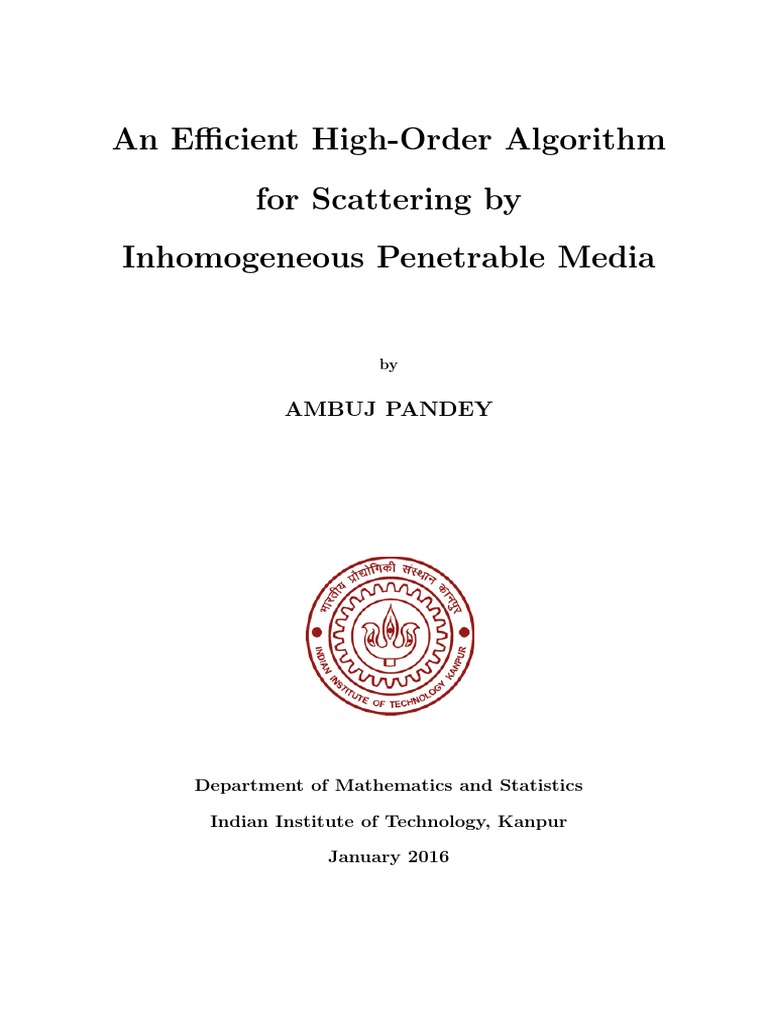 An Efficient High-Order Algorithm For Scattering by Inhomogeneous ...