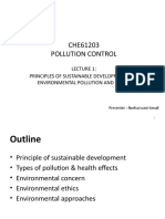 CHE61203 Pollution Control: Principles of Sustainable Development and Environmental Pollution and Ethics