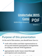 Undertake WHS Consultation: BSBWHS501 Ensure A Safe Workplace Session 2