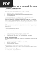 How To Restore Lost or Corrupted Files Using Lazesoft Data Recovery