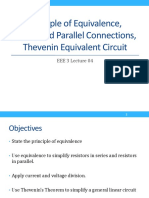 Principle of Equivalence, Series and Parallel Connections, Thevenin Equivalent Circuit