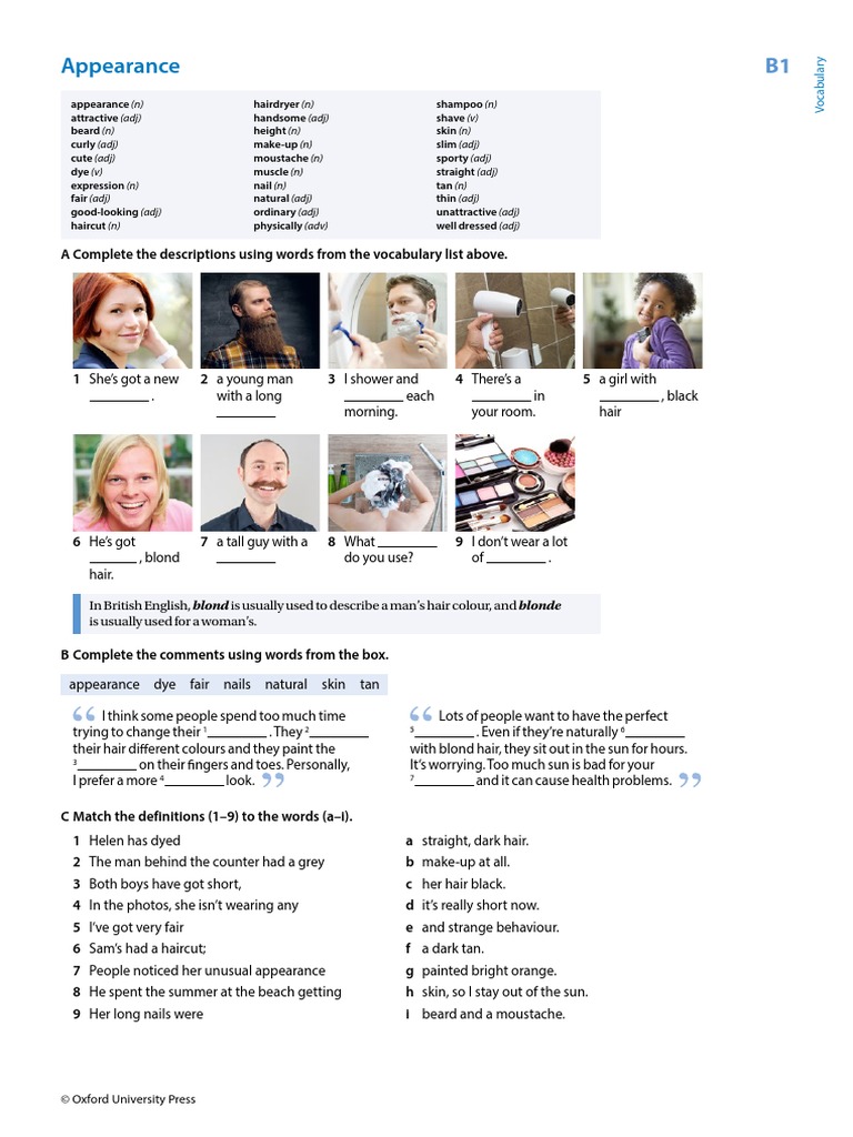 Appearance B1 Pdf Hair