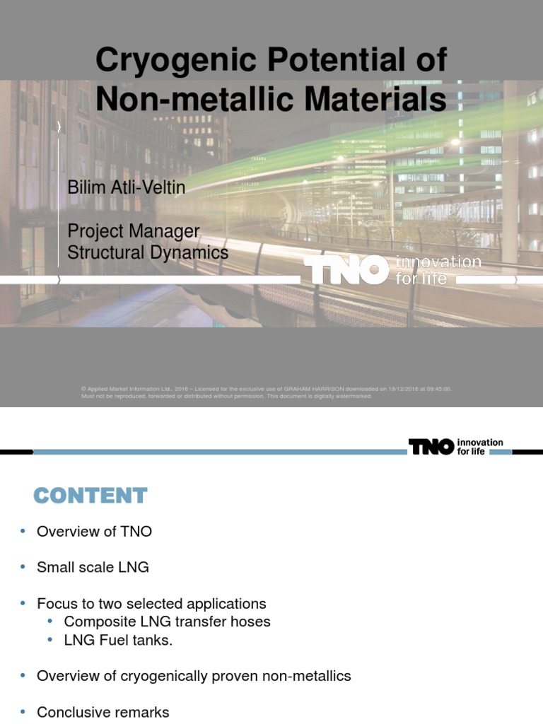 Cryogenic Potential of NonMetallic Materials Bilim AtliVeltin