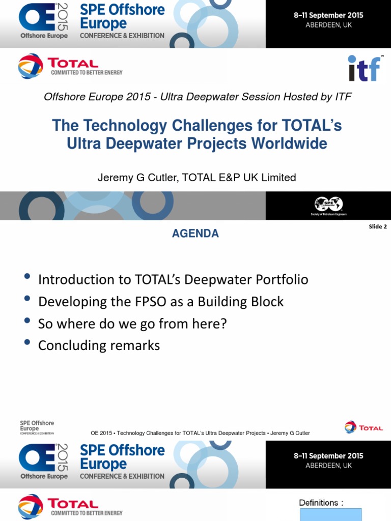 TOTAL's Ultra Deepwater Project Challenges | PDF | Subsea (Technology ...
