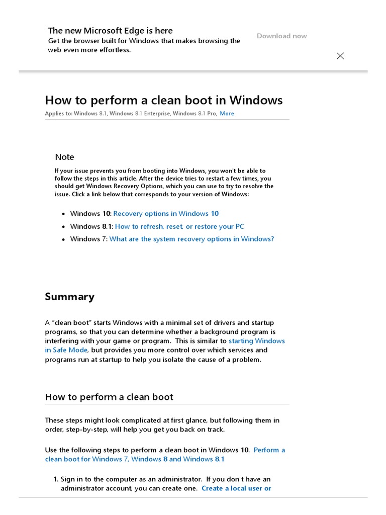 How To Run Clean Boot – Mode Clean Boot – YJCY
