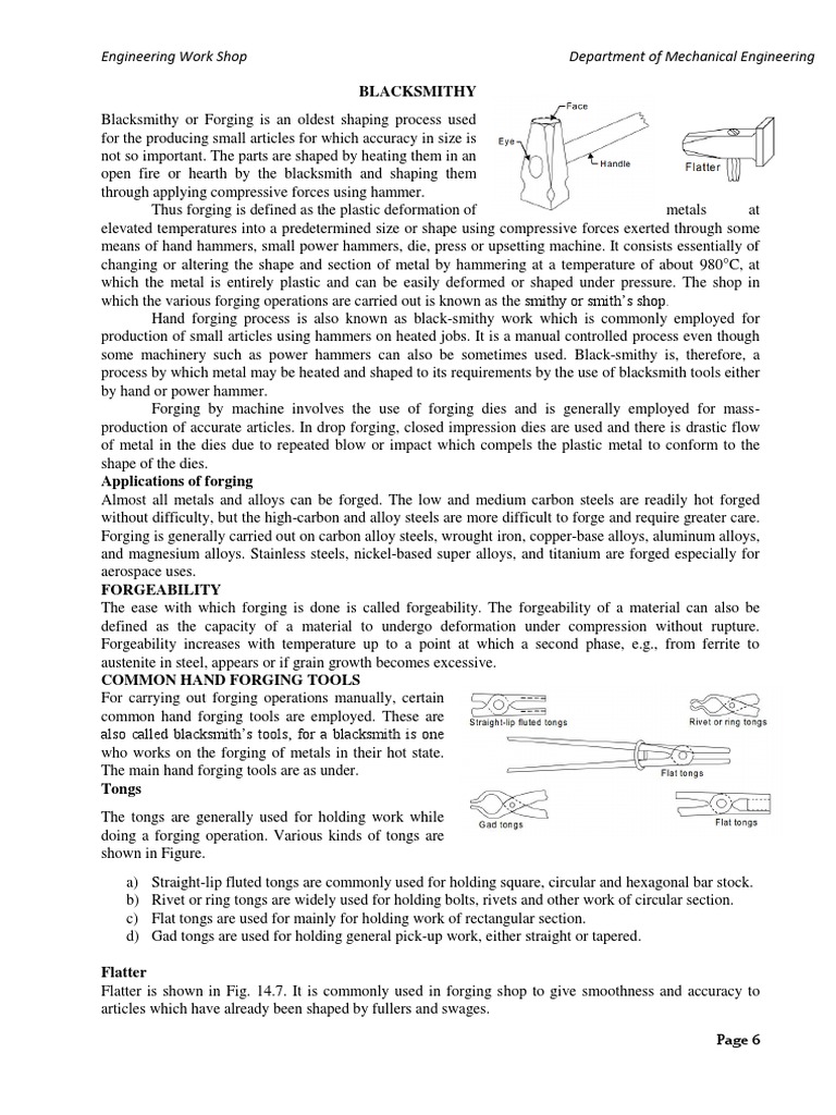 Overview of Blacksmithy Techniques | PDF | Forging | Blacksmith