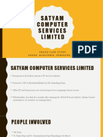 Satyam Computer Services Limited: Fraud Case Study Anoos, Elesterio, Enriquez, Tan