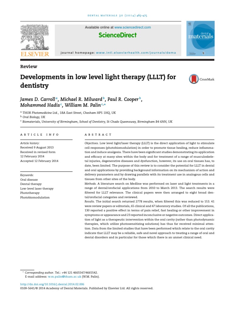 Laser in Dentistry PDF Medicine Medical Specialties