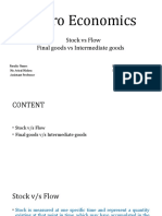 Macro Economics: Stock Vs Flow Final Goods Vs Intermediate Goods