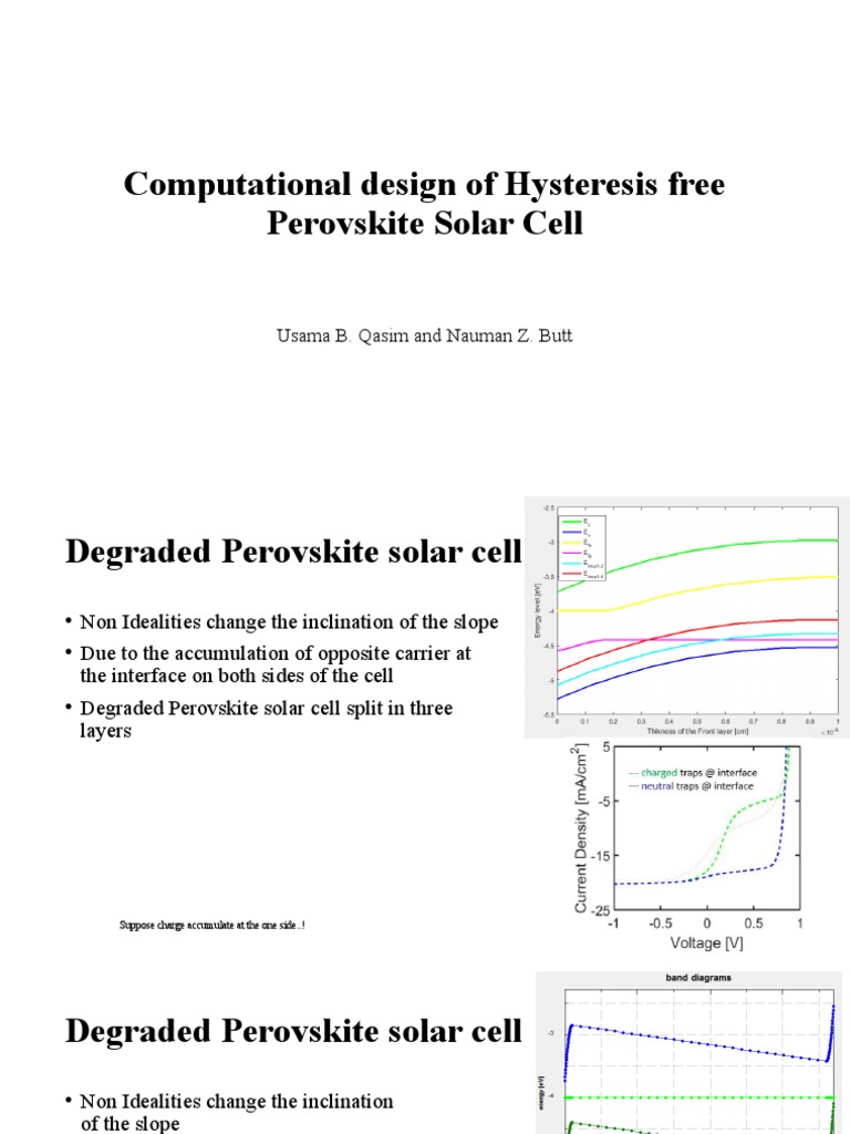 Computational Design of Hysteresis Free Perovskite Solar Cell | PDF ...