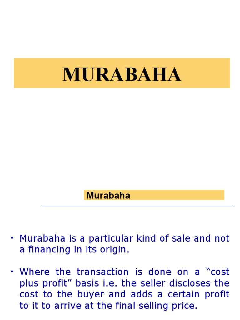 Murabaha  PDF  Business Law  Market (Economics) For murabaha agreement template