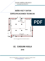 Implementación Sistema Cableado Estructurado I.E. CAGUAN HUILA