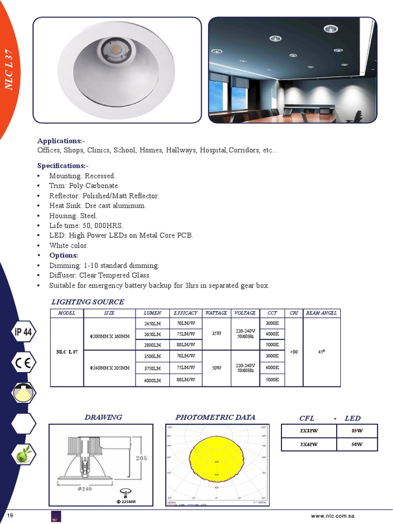 Applications Lighting Source PDF Lighting Electrical Components