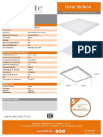 Luminario empotrado LED interior 40W 6500K 120° 3800lm