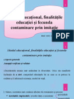 Idealul Educational, Finalitatile Educatiei Si Fecunda Contaminare Prin Imitatie