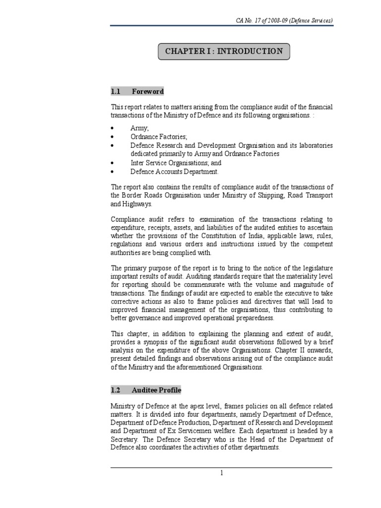 CAG Compliance Audit Report 2008-09 | PDF | Audit | Business