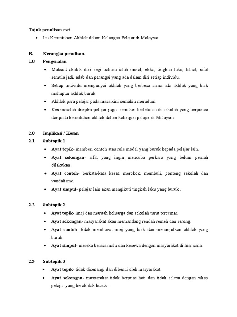 Kesan Keruntuhan Akhlak Pdf