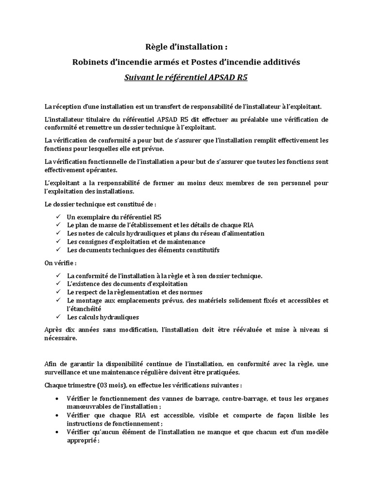 Vérification et Maintenance des RIA | PDF | Génie chimique | Gaz