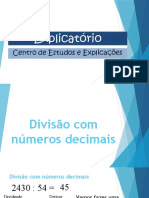 Divisão Com Números Decimais