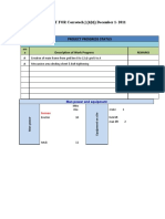 PROGRESS REPORT FOR Corrotech J (436) December 1-2011: Description of Work Progress