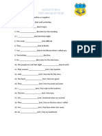 Past Simple of To Be Activity Worksheet