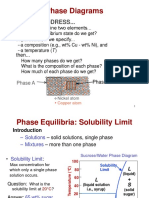 Phase Diagrams: Issues To Address..