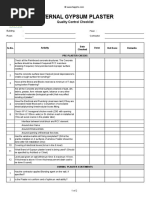 Gypsum Plaster Checklist | PDF | Plaster | Door