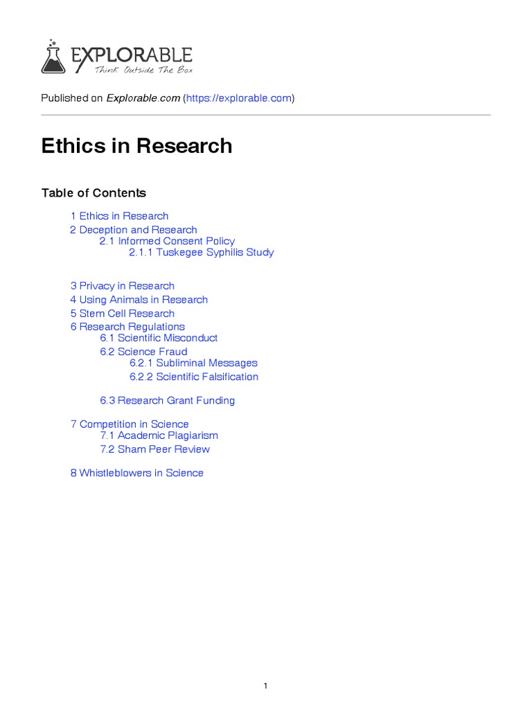 importance of ethics in research pdf